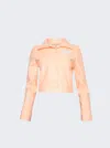 Courrèges Iconic Vinyl Jacket Bleached Orange In Orange