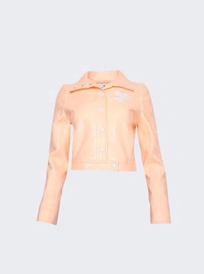 Courrèges Iconic Vinyl Jacket Bleached Orange