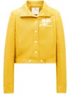 Courrèges Faux-leather Press-stud Jacket In Yellow