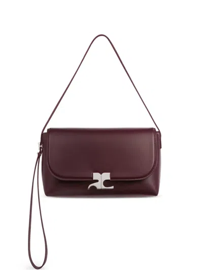 Courrèges 아이코타입 숄더 백 In Burgundy