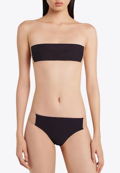 Courrèges Illusion Bikini Set In Black
