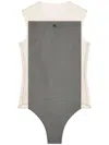 Courrèges Illusion Houndstooth Bodysuit In Black