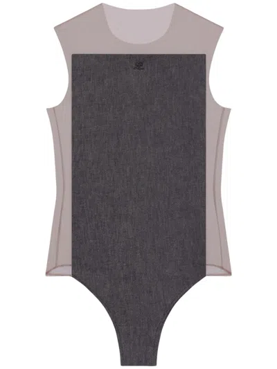 Courrèges Illusion Bodysuit In Black