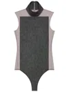 Courrèges Illusion Bodysuit In Gray