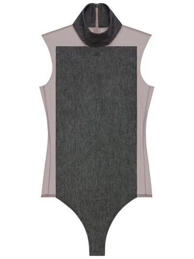 Courrèges Illusion Bodysuit In Grey