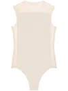 Courrèges Short-sleeve Bodysuit In Neutrals