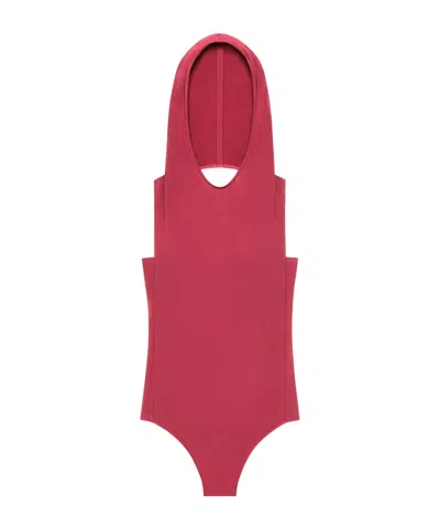 Courrèges Illusion Bodysuit In Red