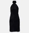 Courrèges Illusion Circle Halterneck Minidress In Black