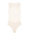 Courrèges Illusion Circle Lace Bodysuit In Neutral
