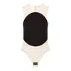 Courrèges Sleeveless Bodysuit With Bold Circular Panel In Black