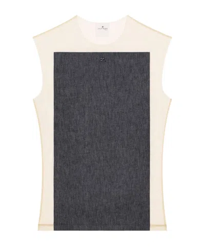 COURRÈGES ILLUSION DENIM TOP
