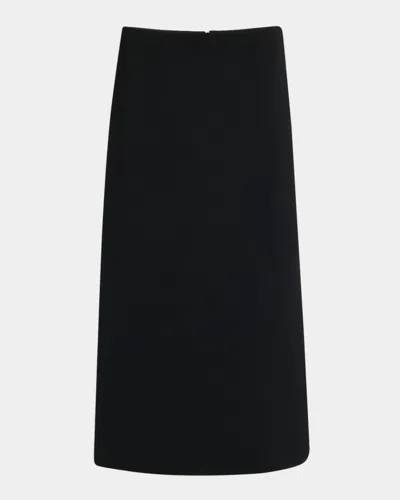 Courrèges Illusion Draped Midi Skirt In Black