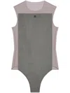 Courrèges Illusion Houndstooth Bodysuit In Grey