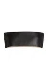 Courrèges Illusion Leather Bra In Black