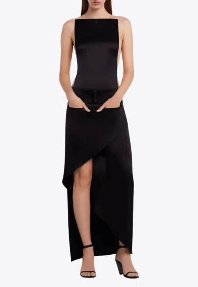 Courrèges Illusion Logo Bodysuit In Black