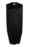 Courrèges Illusion Satin Cloak In Black