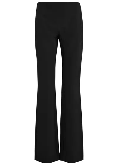 Courrèges Tailored Bootcut Pants In Technical Jersey In Black
