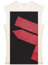 Courrèges Illusion Tank Top In 黑色