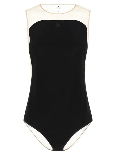 Courrèges Ilusion Sunshiel Bodysuit In Multi