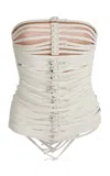 Courrèges Infinity Belt Strapless Top In White