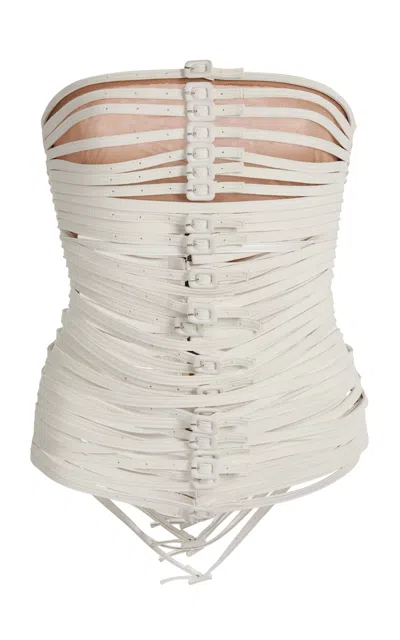 Courrèges Infinity Belt Strapless Top In White