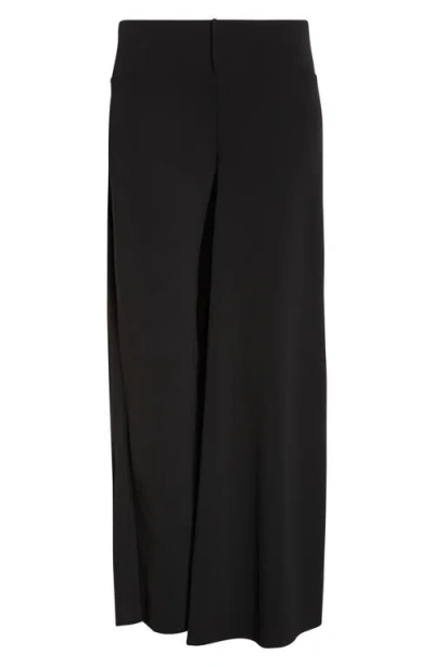 Courrèges Infinity Crepe Wide Leg Pants In Black