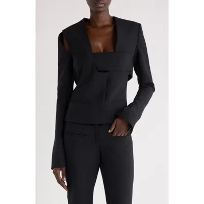 Courrèges Courregès Jacket Infinity Polywool In Black