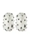 Courrèges Infinity Flecked Earrings In Silver