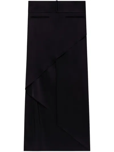 Courrèges Infinity Heritage Satin Skirt In Black