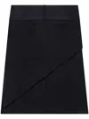 Courrèges Inifinity Satin Midi Skirt In Black