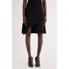Courrèges Infinity Pleats Asymmetric Crepe A-line Skirt