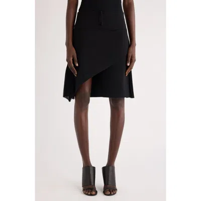 Courrèges Infinity Pleats Asymmetric Crepe A-line Skirt