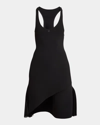 Courrèges Infinity Pleats Crepe A-line Dress