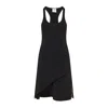 Courrèges Infinity Pleats Crepe A-line Dress In Black