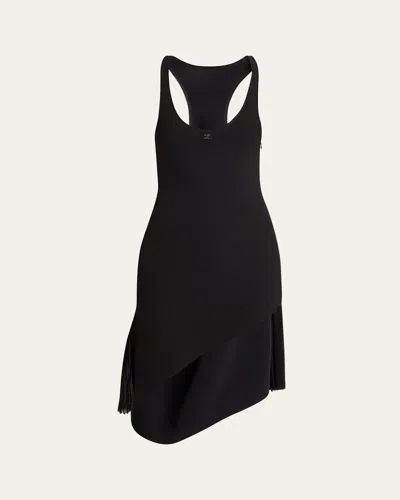 COURRÈGES INFINITY PLEATS CREPE TANK DRESS