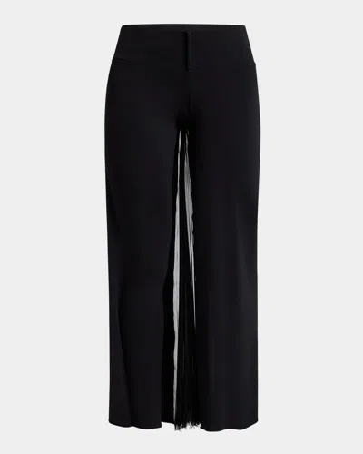 COURRÈGES INFINITY PLEATS JERSEY PANTS