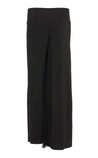 Courrèges Infinity Pleats Jersey Skirt In Black