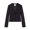 Courrèges Infinity Polywool Jacket In Black