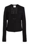 Courrèges Infinity Polywool Jacket In Black