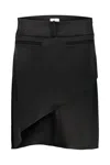 Courrèges Oblique Draped Polywool Mini Skirt