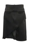 Courrèges Infinity Satin Skort In Black