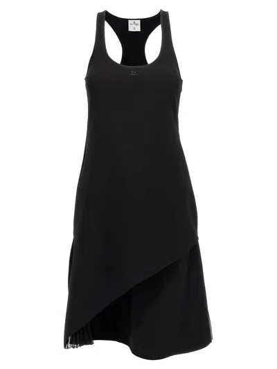 Courrèges Courreges 'infinty Pleats A-line' Dress In Black
