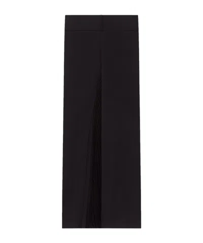 Courrèges Tailored Black Trousers With Unique Fringe Detail In Black