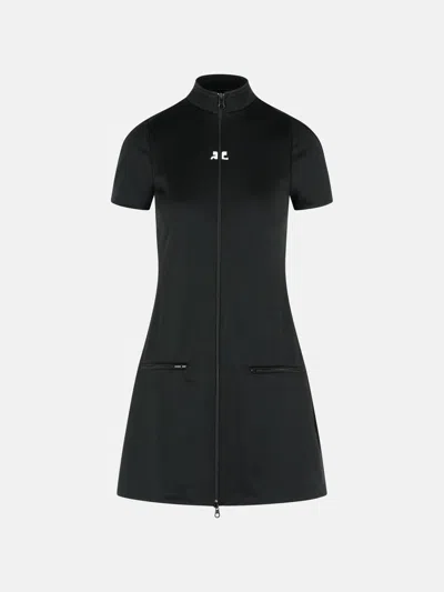 Courrèges 'interlock' Black Polyester Dress