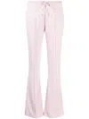 Courrèges Logo-patch Flared Trousers In Pink