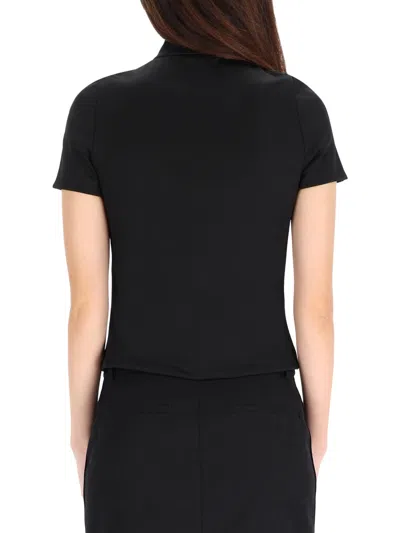 Courrèges Interlock Polyester Shirt In Black