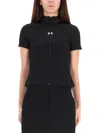 Courrèges Interlock Zipped Top In Black