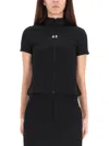 Courrèges Interlock Zipped Top In Black