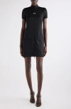 Courrèges Interlock Track Minidress In Black