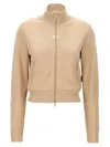 Courrèges Beige Interlock Track Sweatshirt In Beige